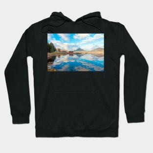 landscape on a small Norwegian island. The old fishing buildings. Norway Hoodie